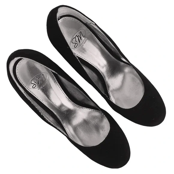 Suede and Rhinestones Platform Shoes - Picture 5 of 10